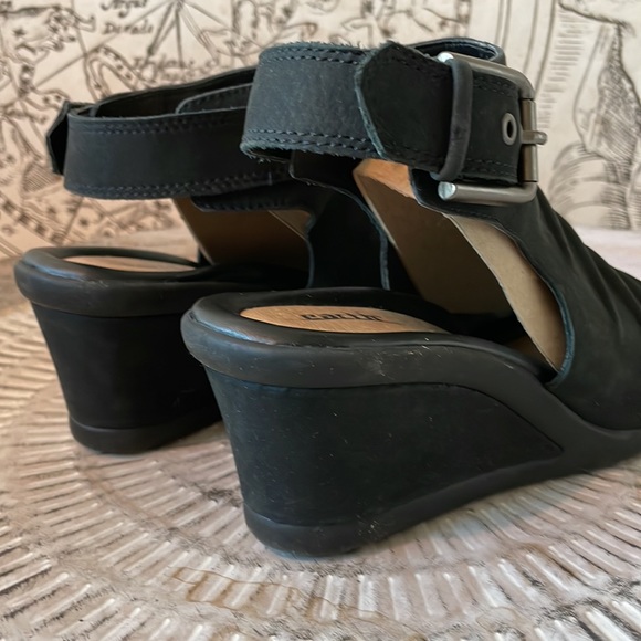 Earth Shoes Adina wedge heel black ruched - Picture 4 of 6